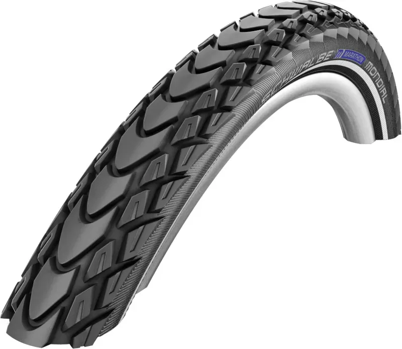 Schwalbe Marathon Mondial Tire - 700 X 45 Clincher Wire Black/Reflective Performance Line Addix RaceGuard E- 25 Black 700 x 45