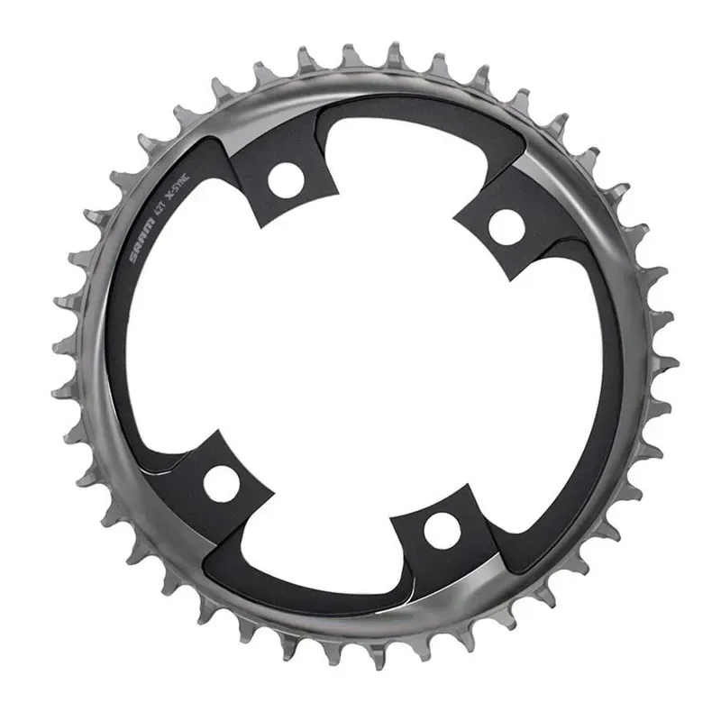 SRAM X-Sync 2 107mm 42-tooth 12-speed 4-bolt Road Chainring in Black