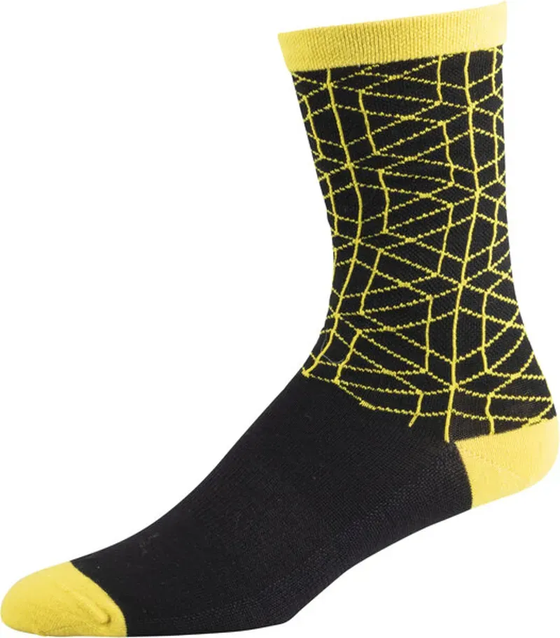 45NRTH Lumi Lightweight 9-inch Tall Wool Sock in Yellow