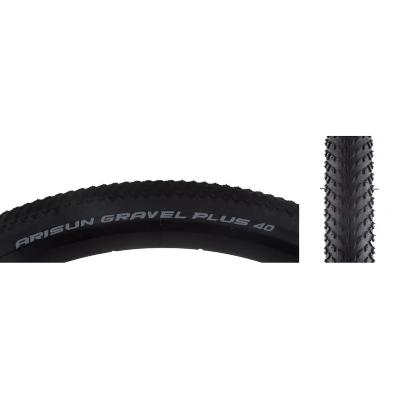Arisun Gravel Plus 40 700x40c 30-tpi Wire Gravel Tire in Black