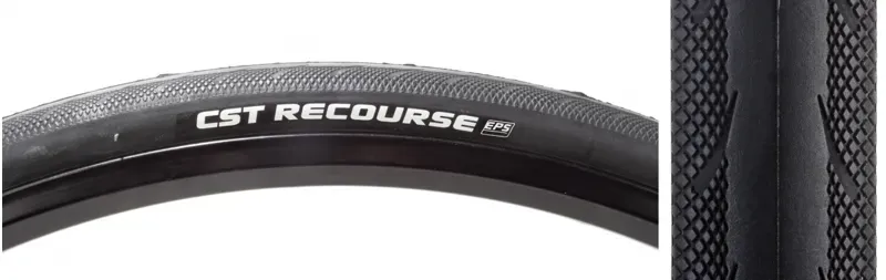 CST Premium Recourse 700x25c 120tpi Folding Tire in Black