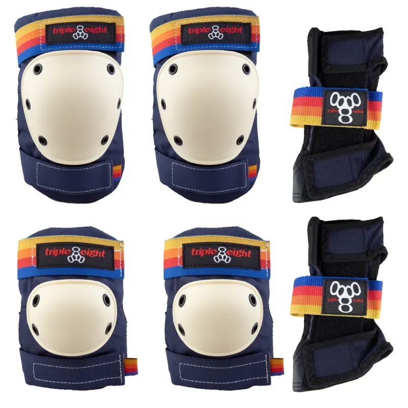 Triple8 Saver-3 Junior Elbow/Knee/Wrist Pack in Pacific Beach Blue