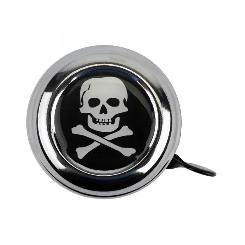 Clean Motion Silver Swell Bicycle Bell - Skull