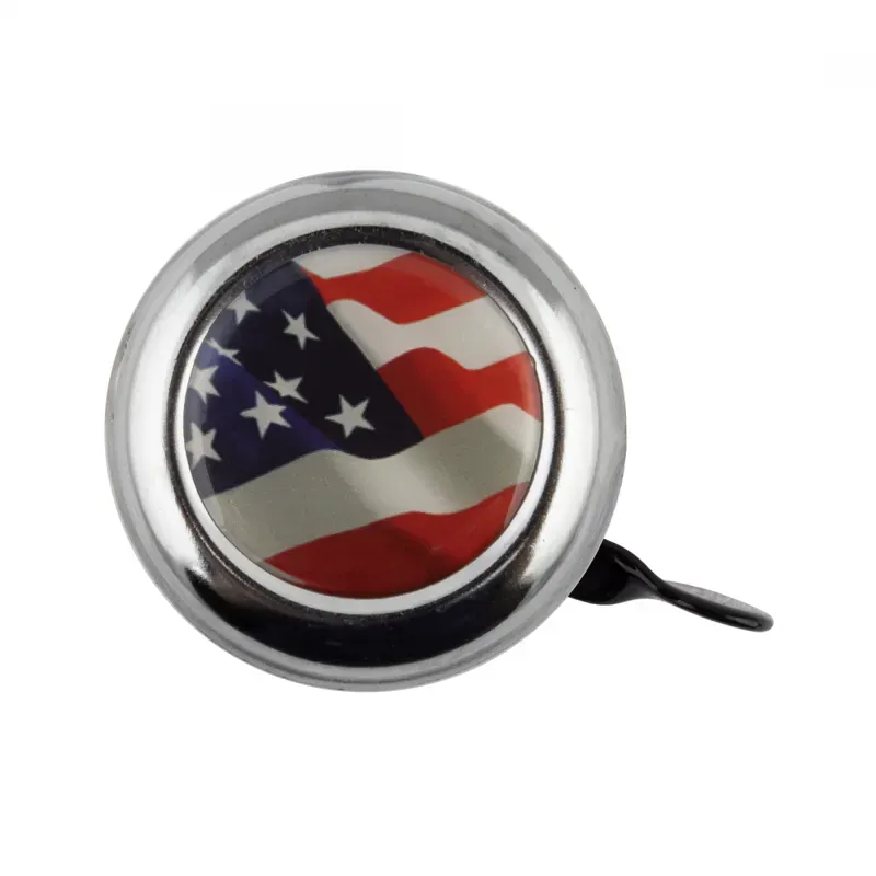 Clean Motion Silver Swell Bicycle Bell - Flag