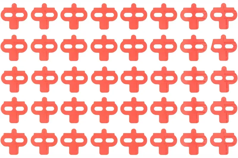 Bikefit MTB/SPD Compatible 2-Hole 1deg Cleat Wedges in Red-1