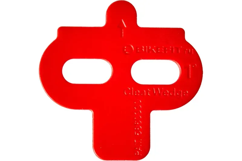 Bikefit MTB/SPD Compatible 2-Hole 1deg Cleat Wedges in Red-2