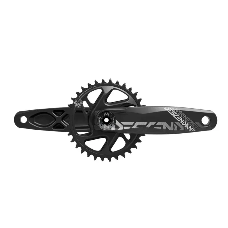 TruVativ Descendant All Downhill Crankset - 165mm 10/11-Speed 34t Direct Mount DUB Spindle Interface Black B1 Black