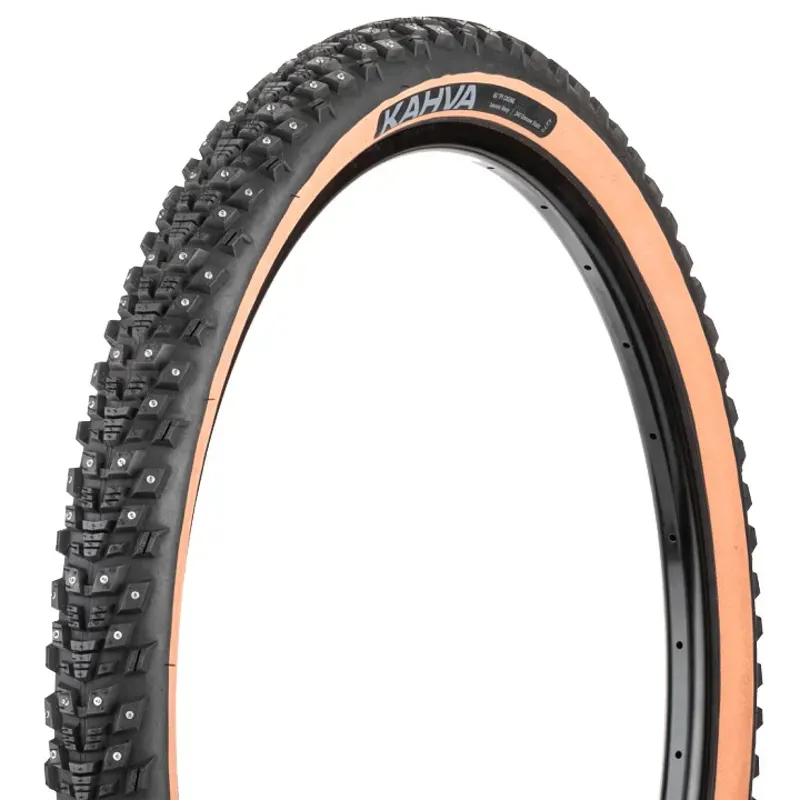 45NRTH Kahva 27.5in Tubeless Folding 60tpi Studded Tire in Black/Tan