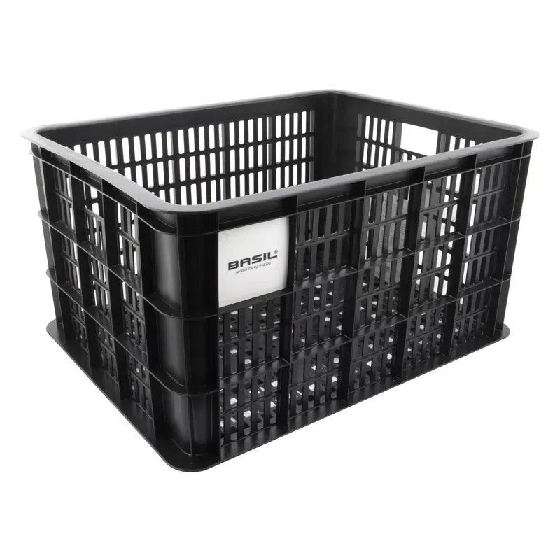 Basil Crate L 40l Recycled Material Basket in Black