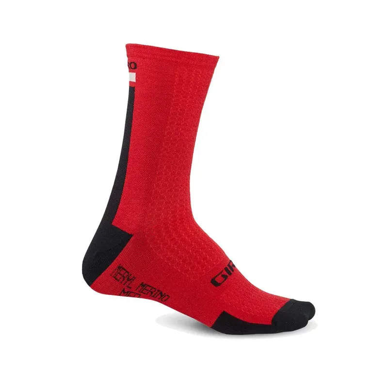 Giro Hrc+ Merino Wool Cycling Socks In Red