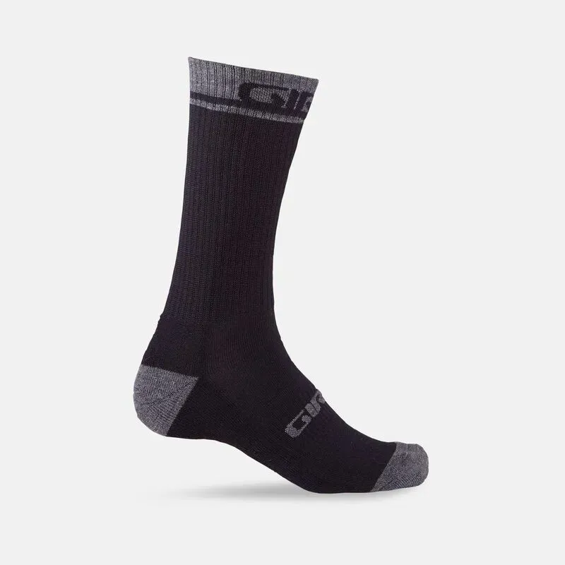 Giro Winter Merino Wool Socks in Black/Dark Shadow