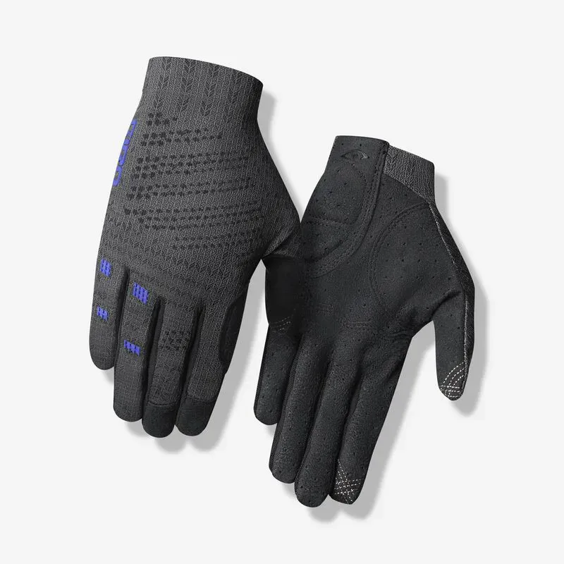 Giro Women's Xnetic Trail Gloves in Titanium/Electric Purple