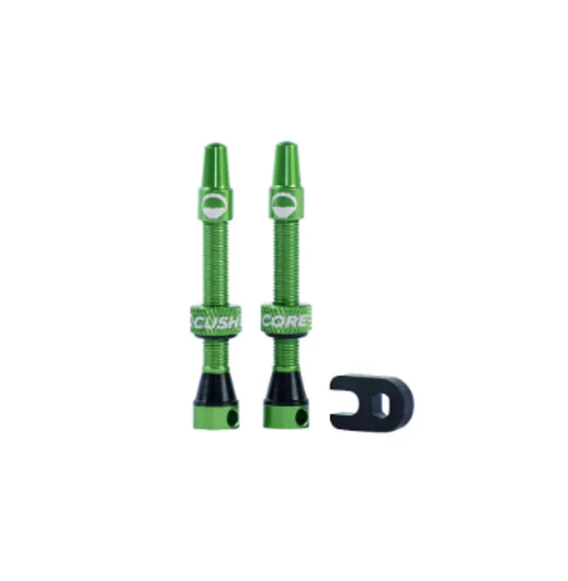 CushCore Tubeless Presta Valve Set - 44mm Green
