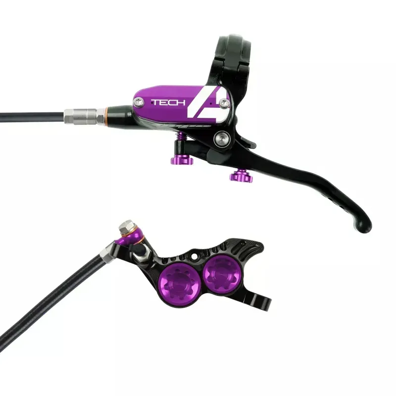 Hope Tech 4 V4 74mm Right/Rear Disk Brake in Purple