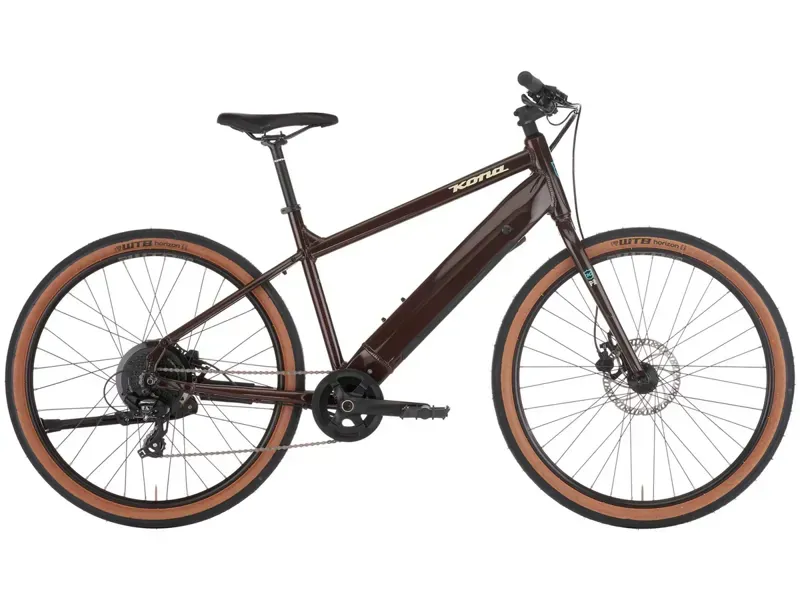 Kona Dew HD Electric Bike in Brown