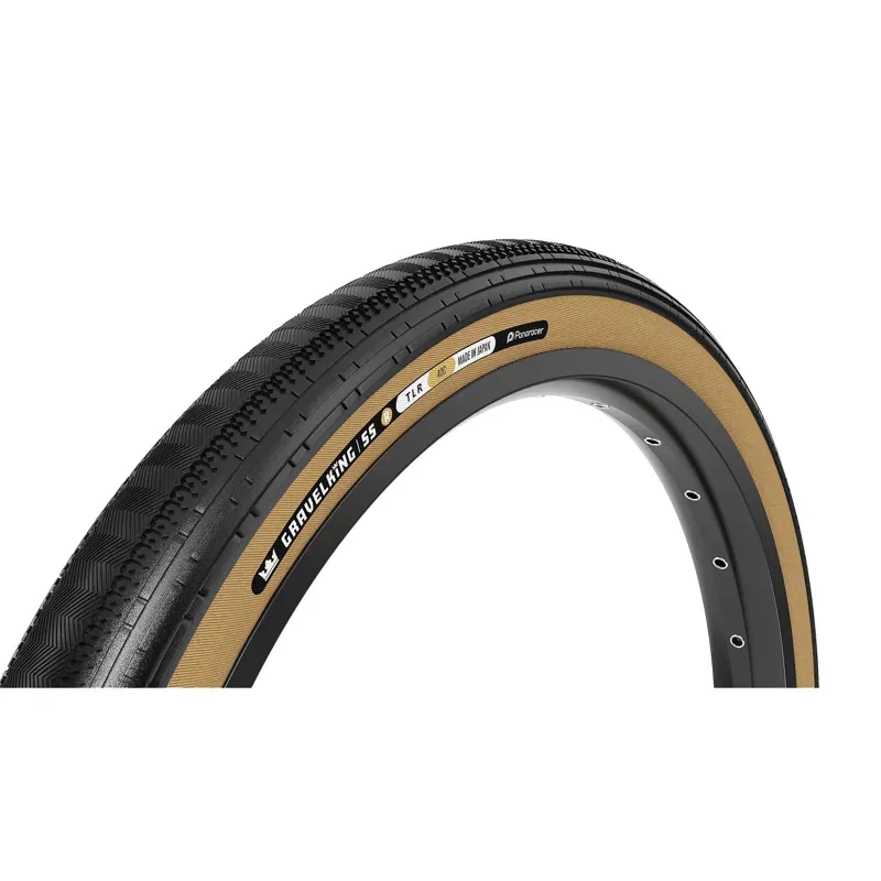 Panaracer GravelKing SS R Tire - 700 X 30 Tubeless Folding Black/ Amber Black/Amber 700 x 30