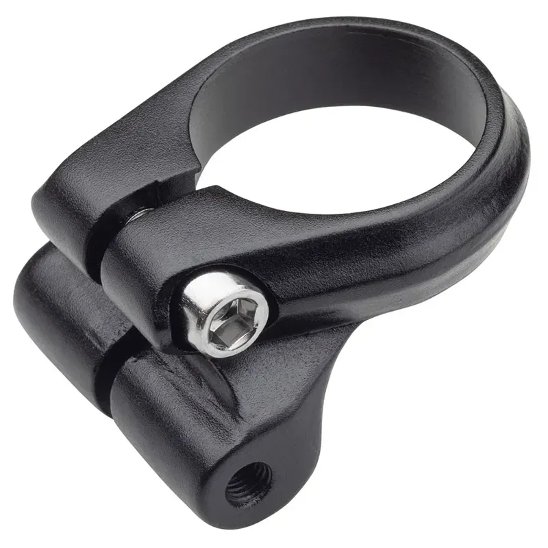 Problem Solvers 34.9mm Bolt-On Seatpost Clamp w/Rack Mounts in Black-1