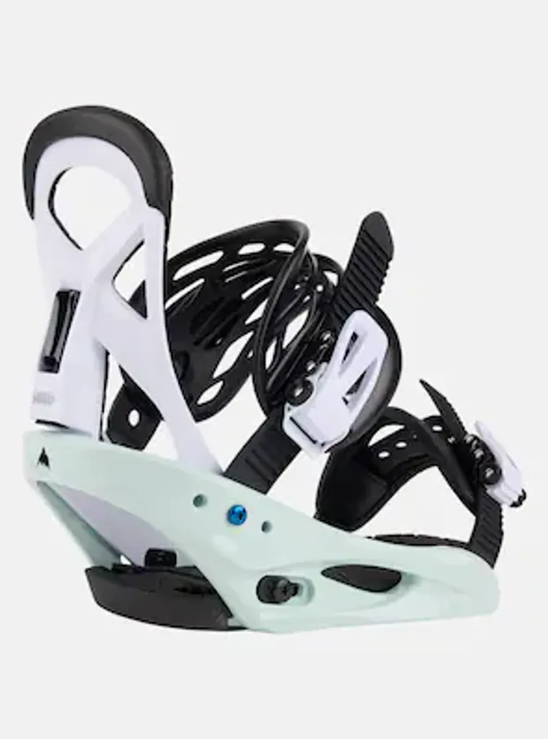 Burton Kids' Smalls Re:Flex Snowboard Bindings Neo-Mint/White L