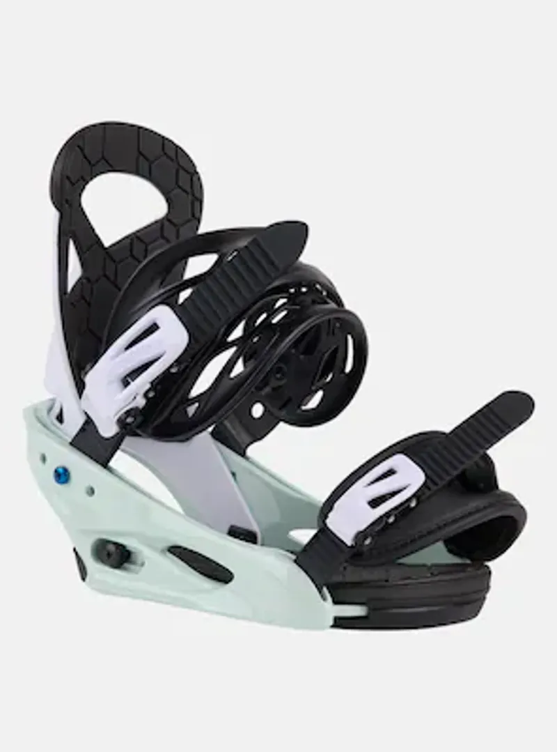 Burton Kids' Smalls Re:Flex Snowboard Bindings Neo-Mint/White L-1