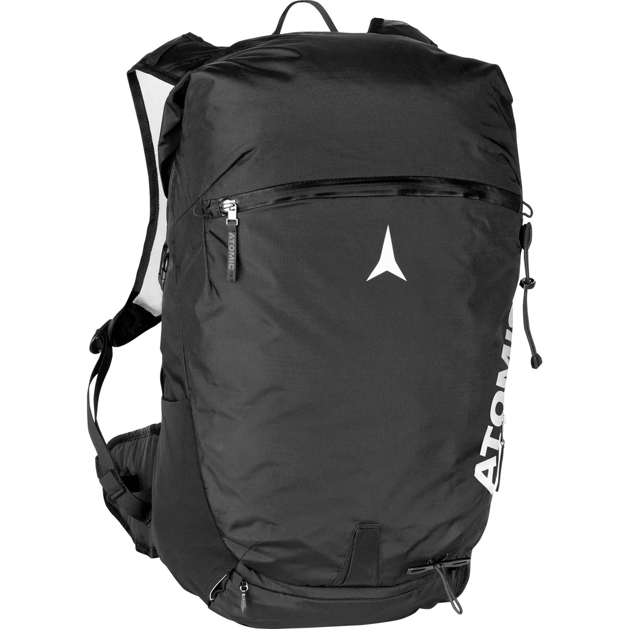 black skiing backpack laptop GLADE 12 L The practical zipper in the back allows access to the main compartment without having to remove the skis from the backpack Men's Ski Backpack in Black
