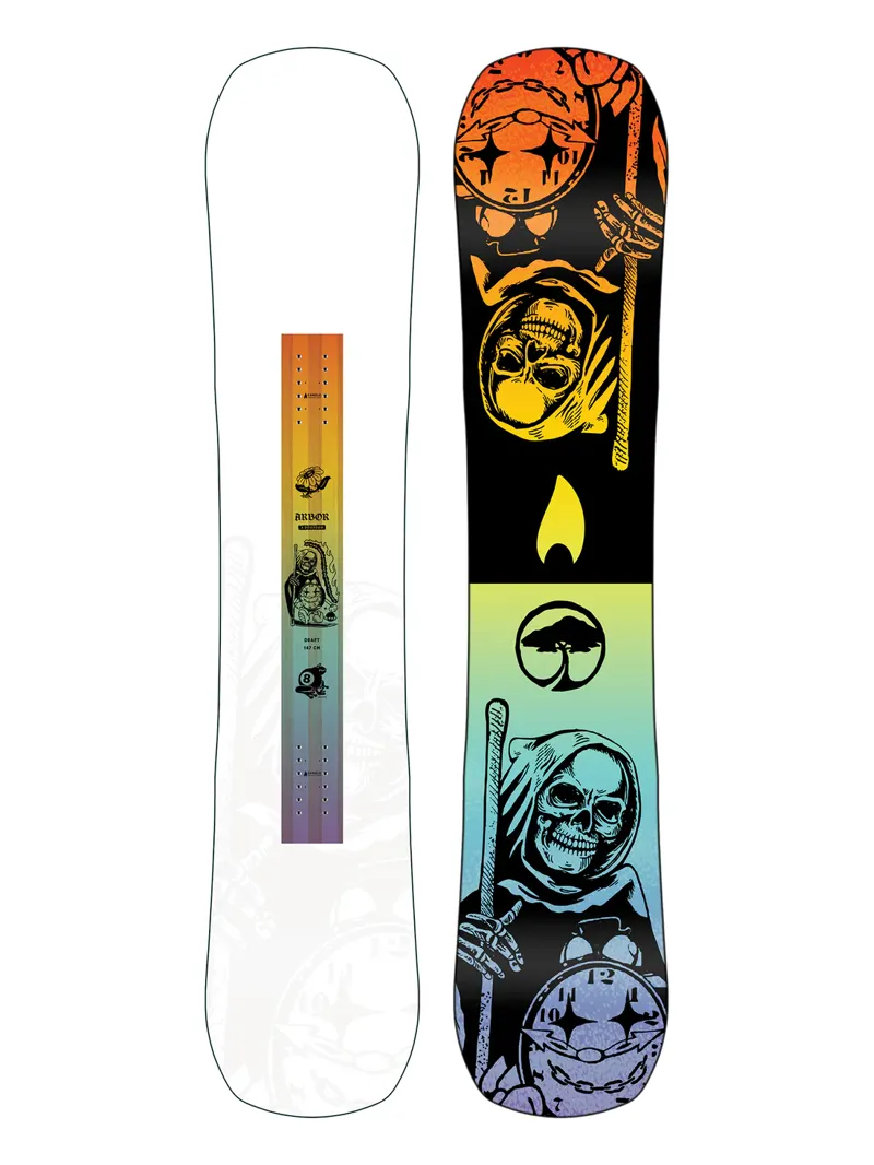 Arbor Draft Rocker Snowboard 152 in White