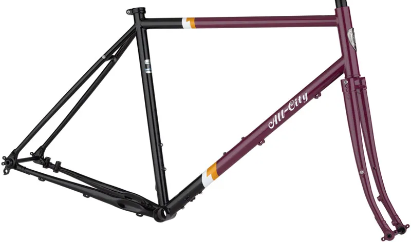 All-City Gorilla Monsoon Frameset - 650b Steel Charred Berry