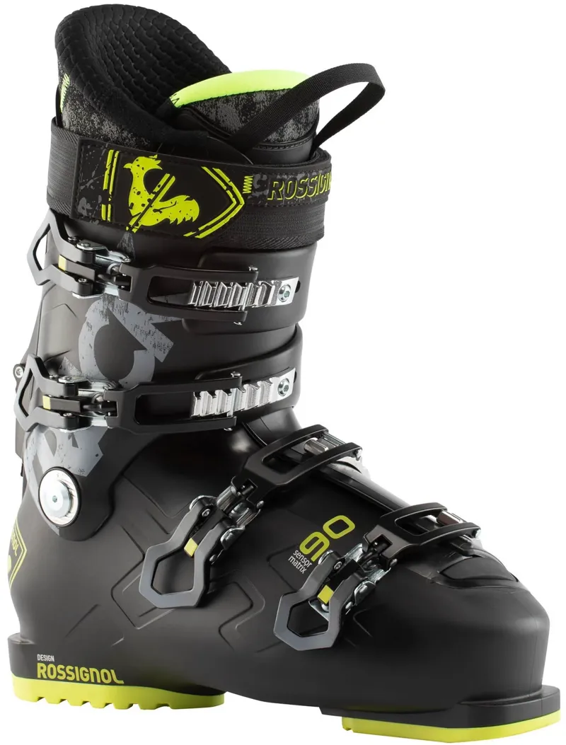 Rossignol Track 90 Alpine Ski Boots in Black Yellow