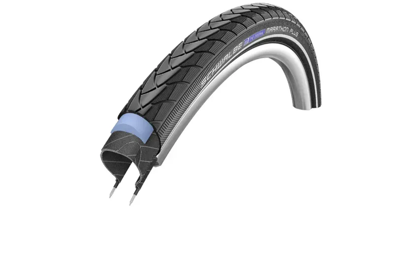 Schwalbe Marathon Plus Tire - 24 X 1.75 Clincher Wire Black/Reflective Performance Endurance SmartGuard E- 50 Black 24 x 1.75