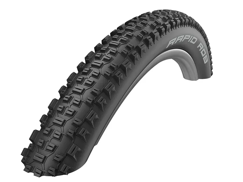 Schwalbe Rapid Rob Tire - 26 X 2.1 Clincher Wire Black K-Guard Liteskin Black 26 x 2.10