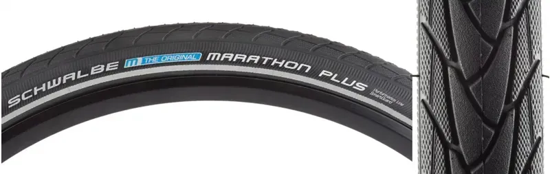 Schwalbe Marathon Plus SmartGuard E50 26x1.75-inch Tire in Black-3