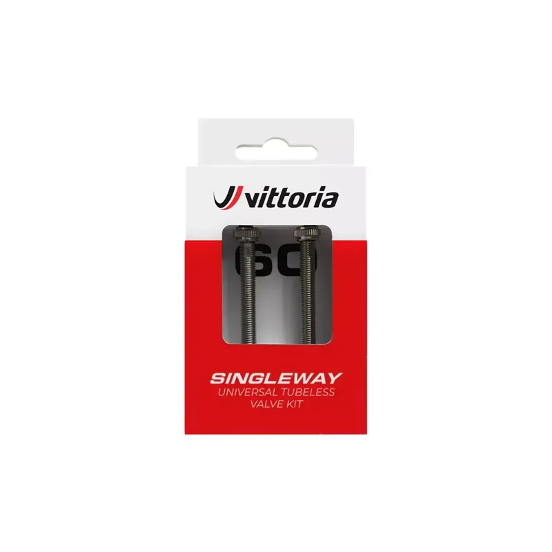 Vittoria Singleway Tubeless Brass Valve 60mm (pair) Black