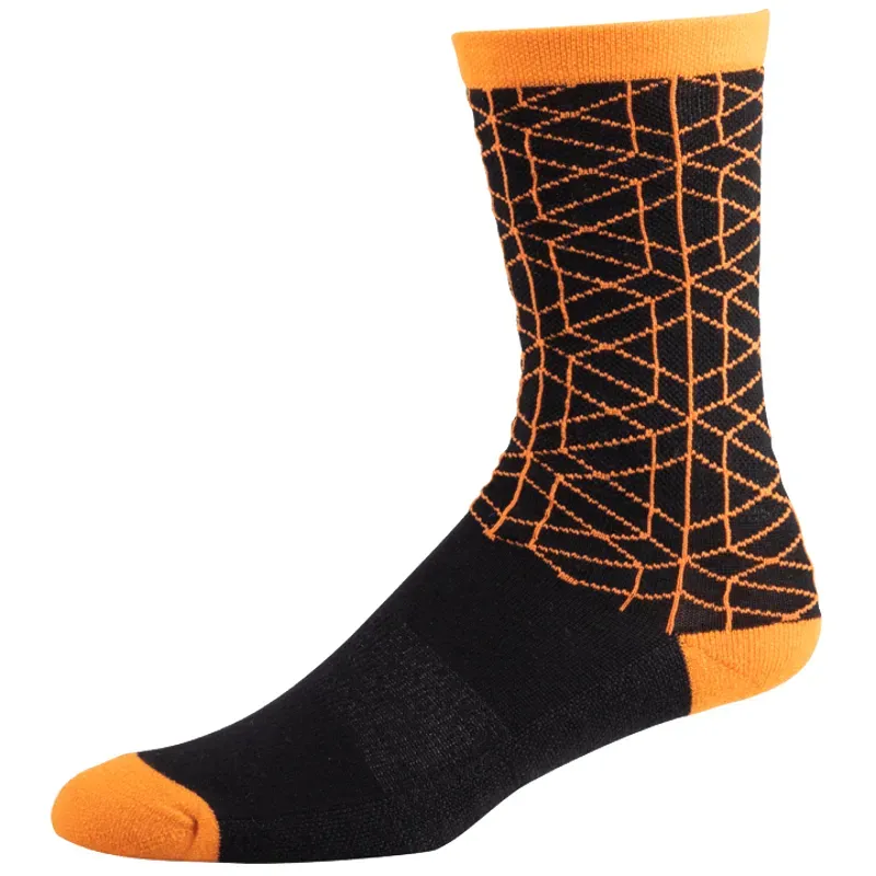 45NRTH Lumi Midweight Wool Sock - Orange Orange Small
