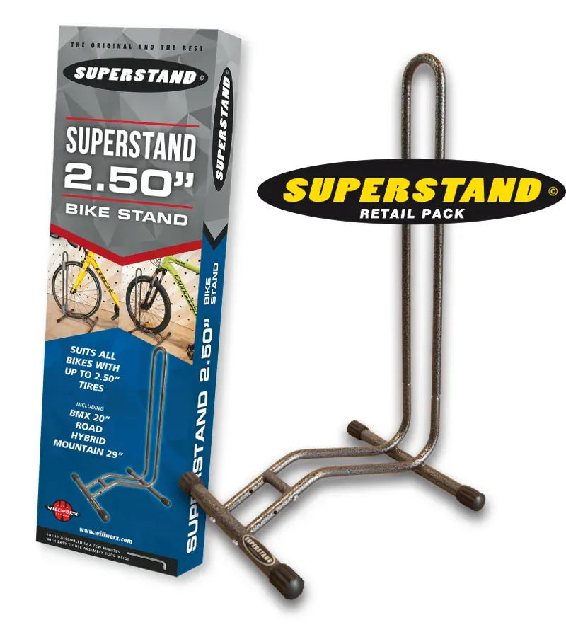 Willworx SuperStand Retail Bike Stand in Silver