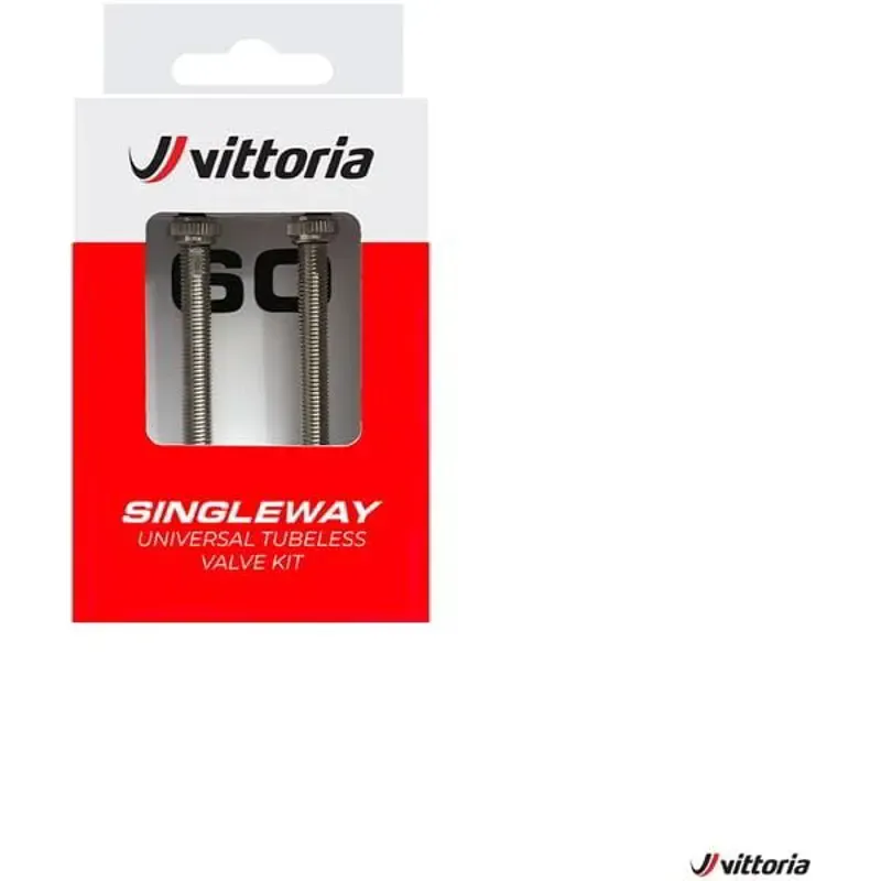 Vittoria Singleway Tubeless Brass Valve 60mm (pair) Black-1