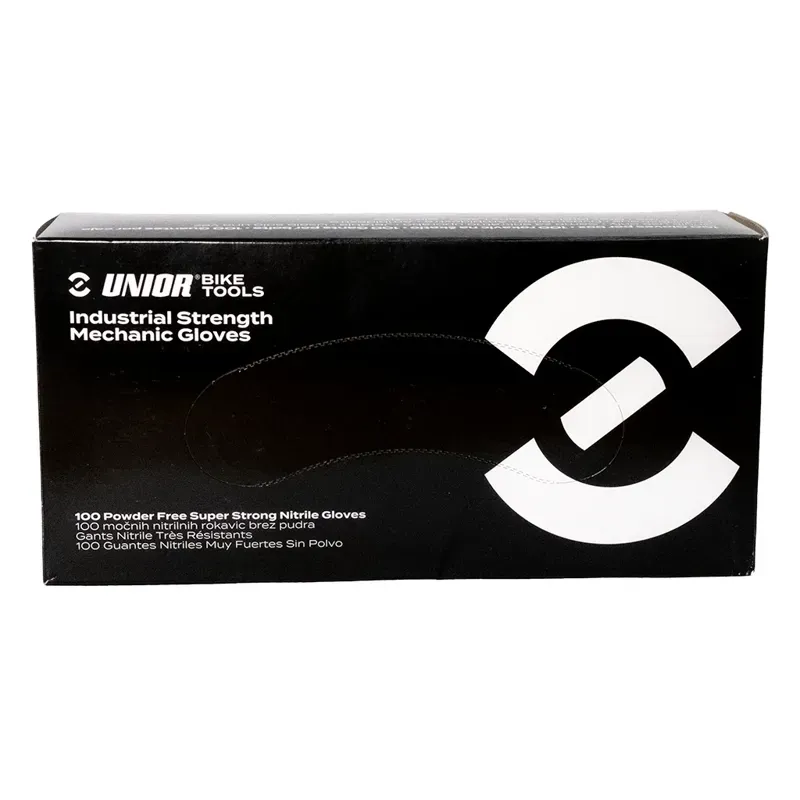 Unior Industrial Strength Large Nitrile Mechanic Gloves in Black