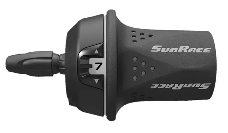 Sunrace TSM21 7-speed Indexed Twist Shifter in Black/Gray