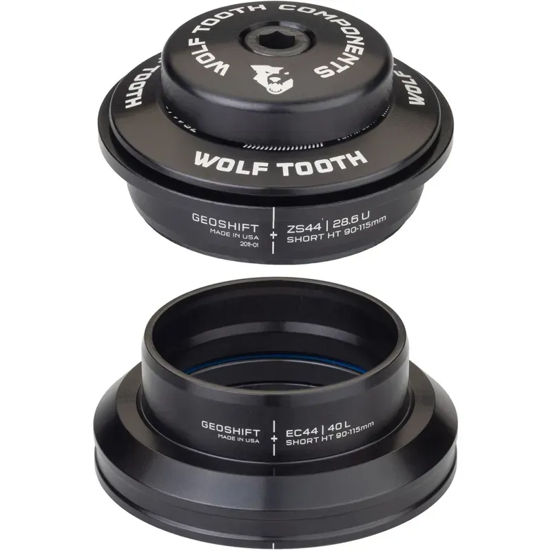 Wolf Tooth GeoShift Performance Angle Headset - 1 Deg Short EC44/EC44 Black