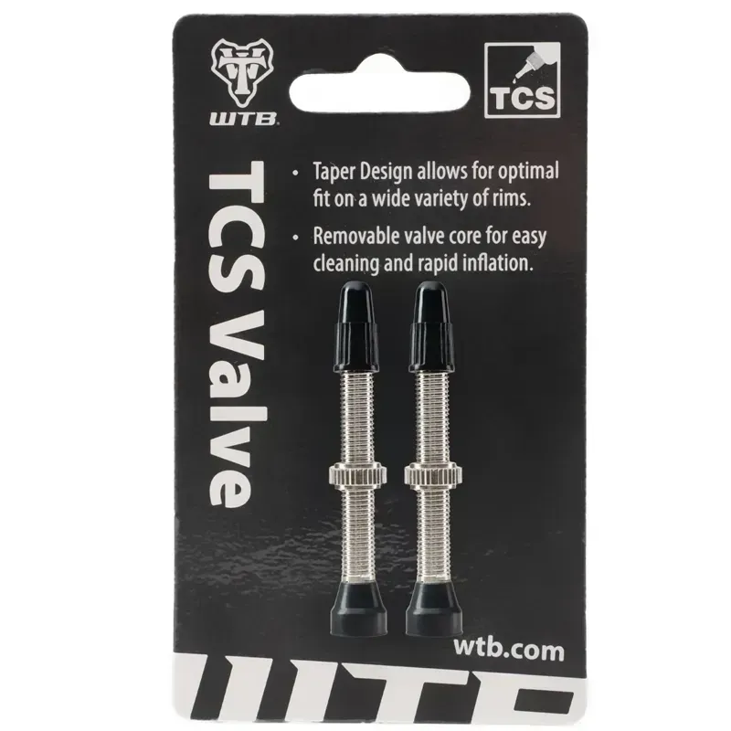 Wtb TCS Standard Presta Valve Stem 46mm Pair in Silver-1