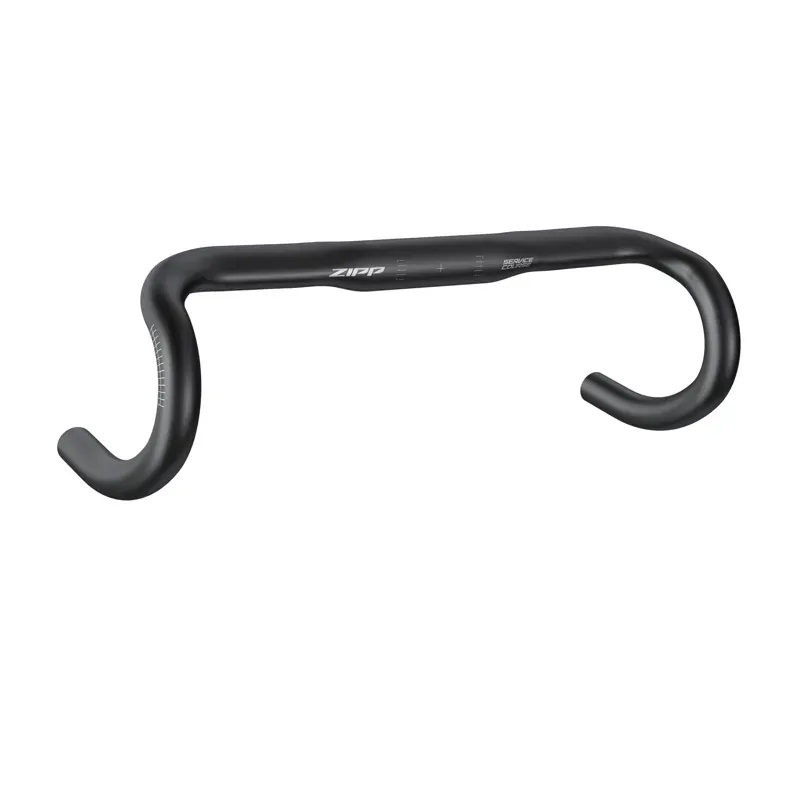 AM Zipp Handlebar Drop Service Course 70 Ergonomic Top 38cm Center to Center Bead Blast Black with Etched Logo B2
